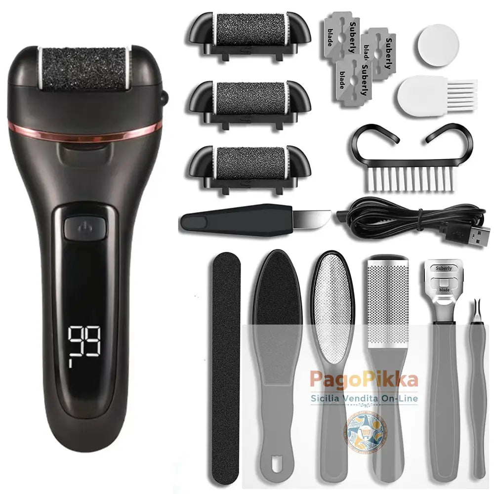 Smorsatrice elettrica per piedi rimuovente pelle per piedi automatica rimuovente per calli strumento per pedicure