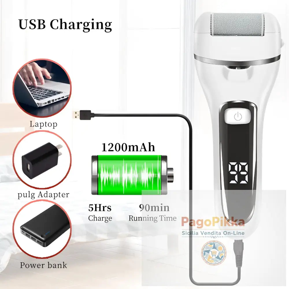 Smorsatrice elettrica per piedi rimuovente pelle per piedi automatica rimuovente per calli strumento per pedicure