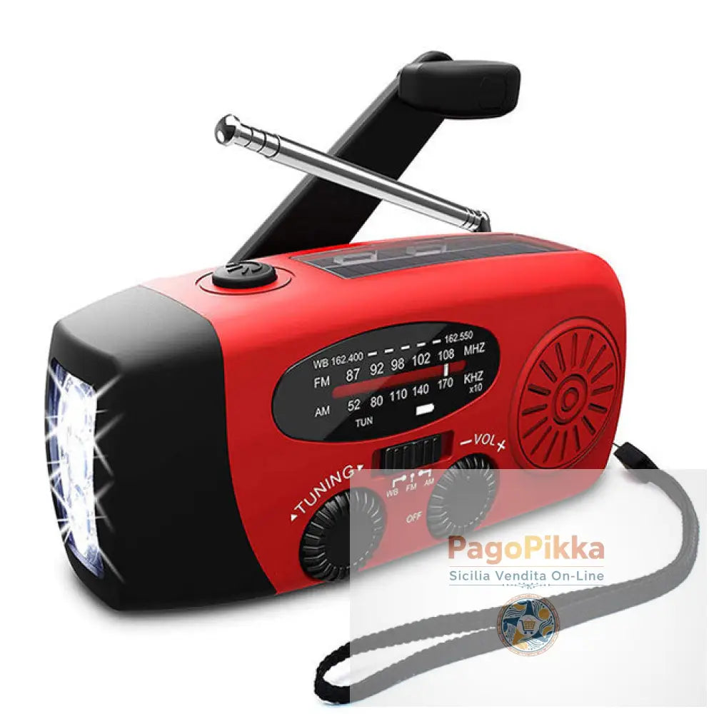 Solar hand crank radio flashlight - ACCESSORI CASA