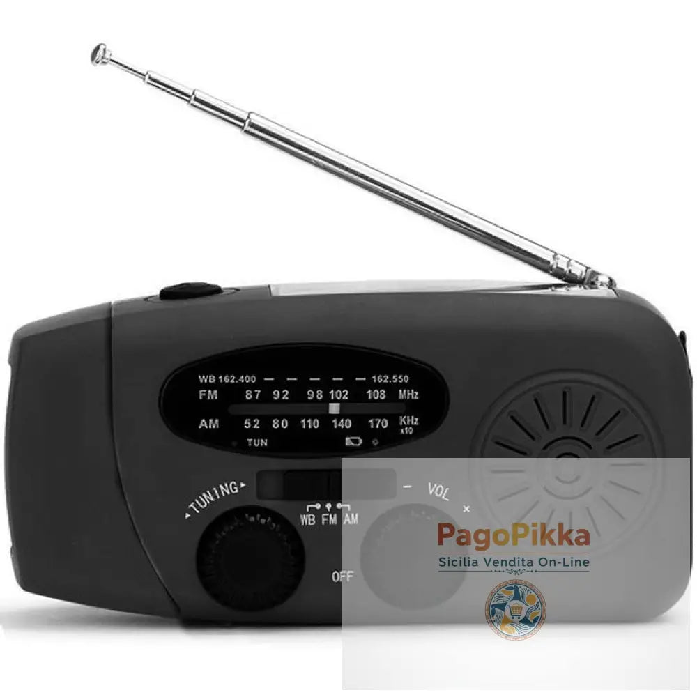 Solar hand crank radio flashlight - ACCESSORI CASA