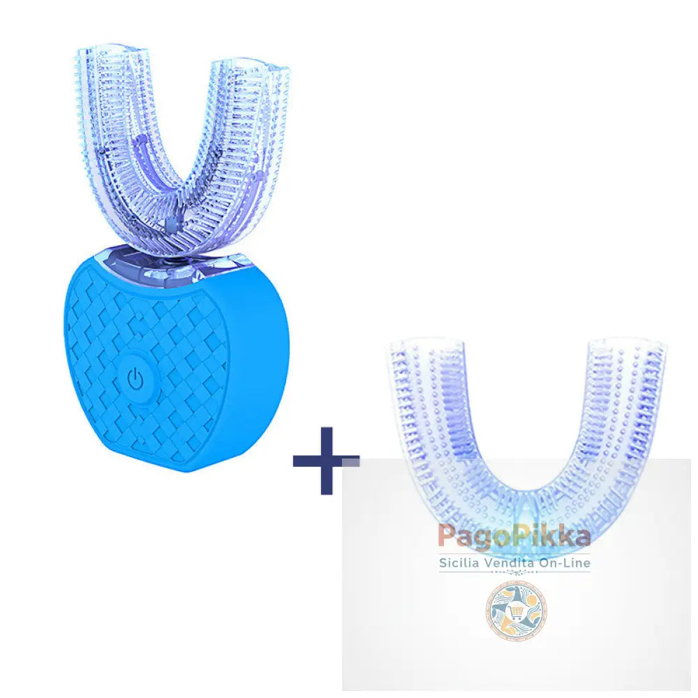 360 Degrees Intelligent Automatic Electric Toothbrush Waterproof U Type Tooth Brush Whitening Blue Light USB Charging