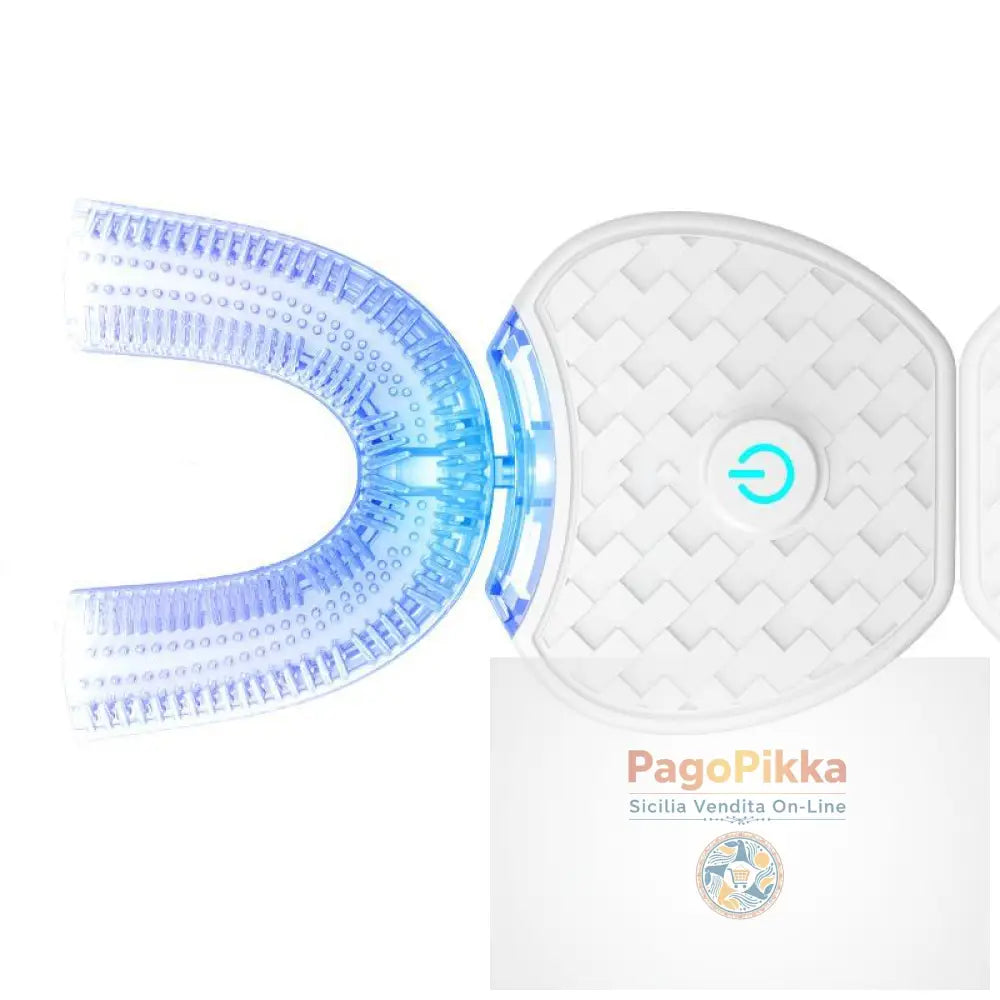 360 Degrees Intelligent Automatic Electric Toothbrush Waterproof U Type Tooth Brush Whitening Blue Light USB Charging