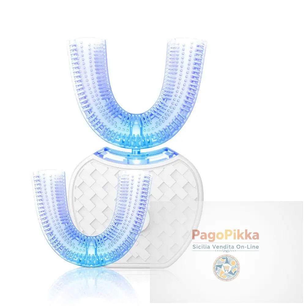 360 Degrees Intelligent Automatic Electric Toothbrush Waterproof U Type Tooth Brush Whitening Blue Light USB Charging