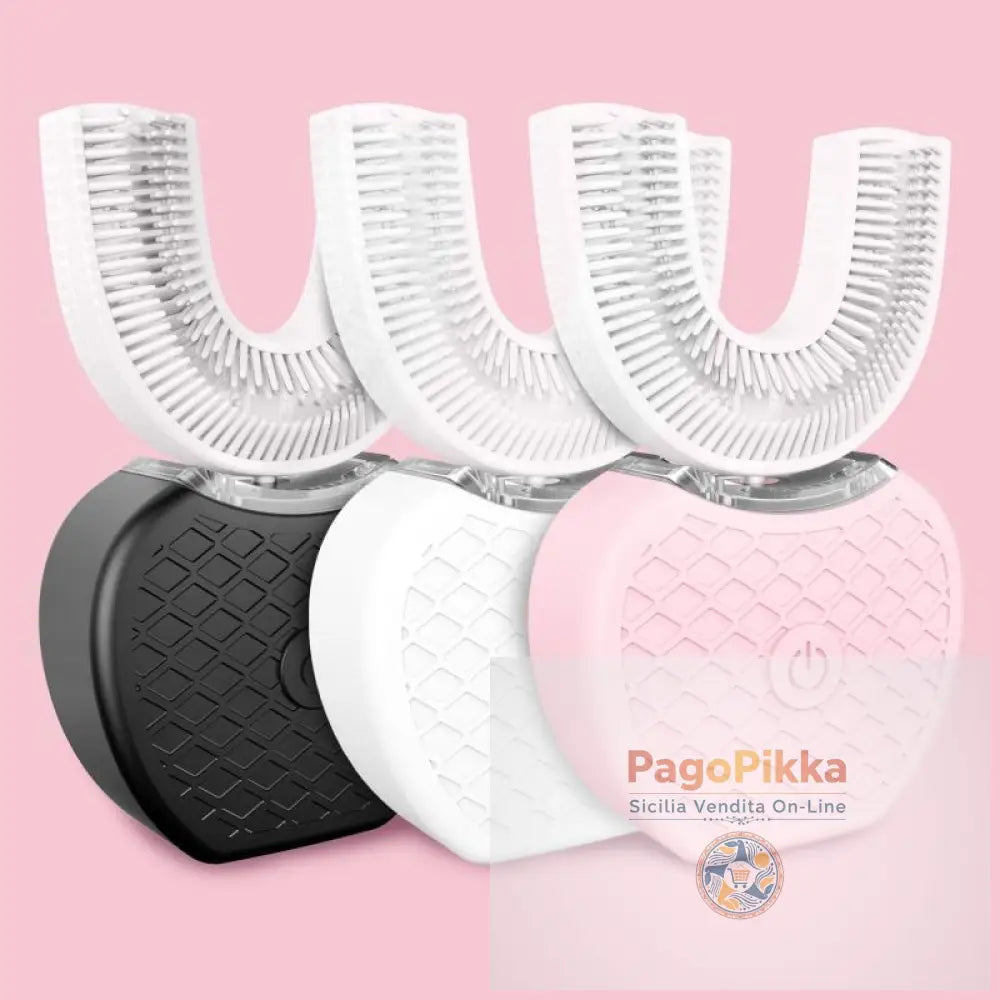 360 Degrees Intelligent Automatic Electric Toothbrush Waterproof U Type Tooth Brush Whitening Blue Light USB Charging