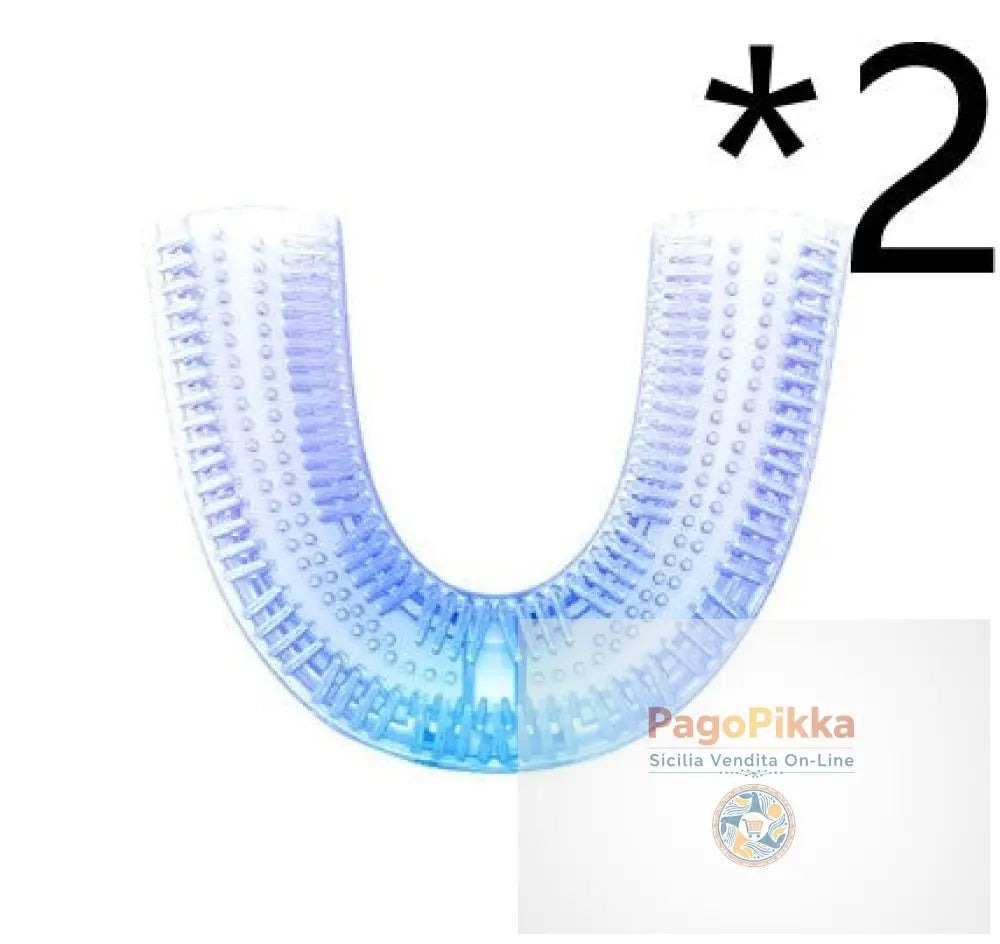 360 Degrees Intelligent Automatic Electric Toothbrush Waterproof U Type Tooth Brush Whitening Blue Light USB Charging