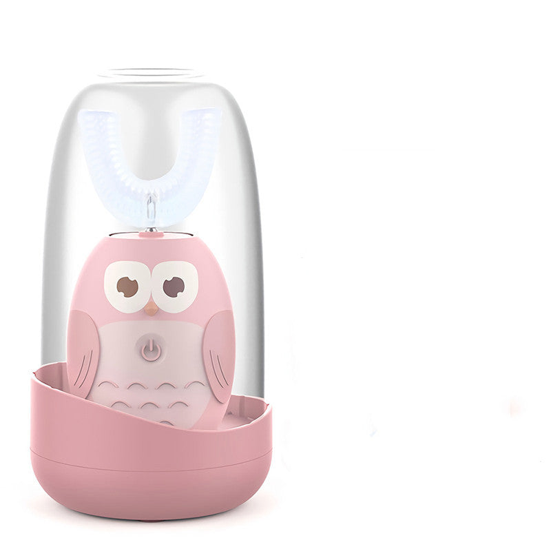 Spazzolino elettrico per bambini dei cartoni animati Cartoon children electric toothbrush - Pink owl / M - PRODOTTI