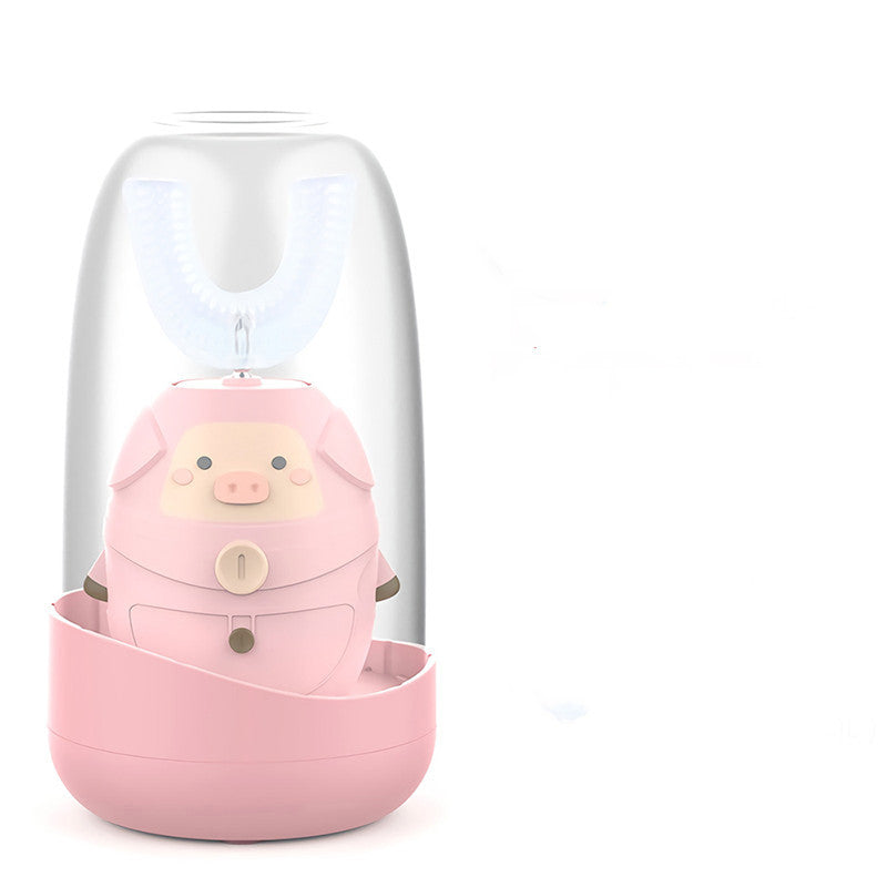 Spazzolino elettrico per bambini dei cartoni animati Cartoon children electric toothbrush - Pink pig / M - PRODOTTI