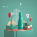 Spazzolino elettrico per bambini non a forma di U Non-U-shaped Electric Toothbrush - Green - PRODOTTI PER L’IGIENE ORALE
