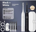 Spazzolino elettrico ricaricabile automatico Electric Toothbrush Rechargeable Automatic - 2 Pack Black And White A8