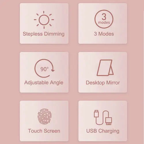 Specchio cosmetico LED con touch screen