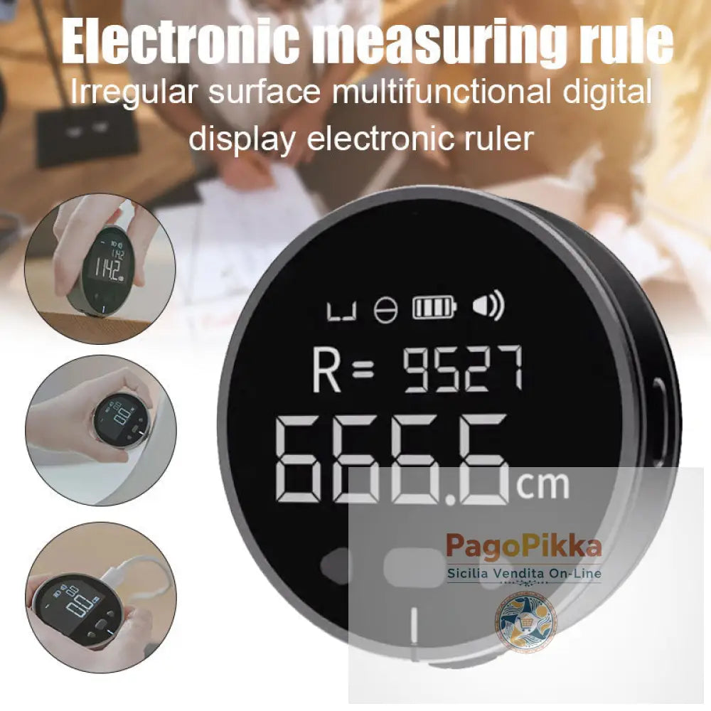 Distance Measuring Instrument Electronic Measuring Ruler Tape Measure High Definition Digital LCD High Precision