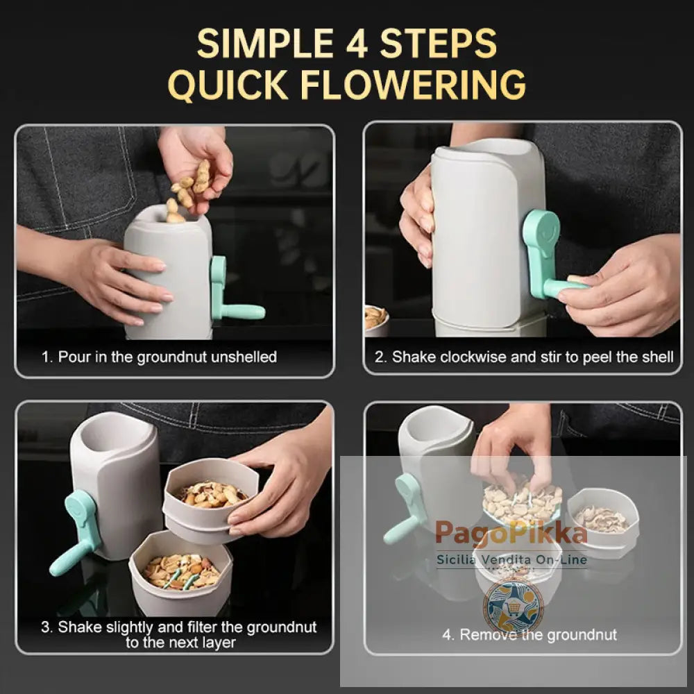 Strumento manuale per sgusciare arachidi e pistacchi gadget da cucina per sgusciare e sbucciare - white