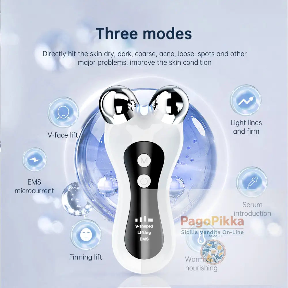 Strumento per la diralizzazione del viso a rulli EMS terapia della luce domestica per il viso viso e viso beauty