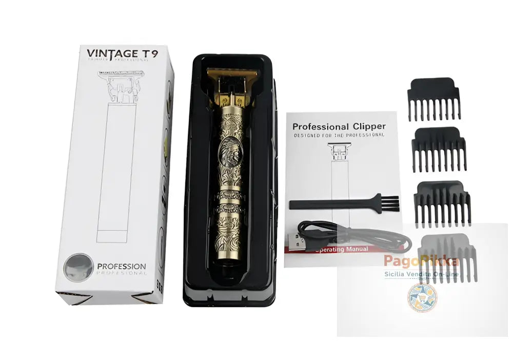 Tagliacapelli elettrico Ricarica USB Lega di zinco Tagliacapelli per intaglio Olio per capelli Testa di spinta T9