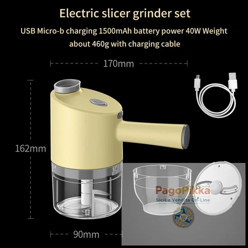 Tagliaverdure elettrico multifunzionale per cucina per persone pigre in cucina tagliaverdure portatile - As picture