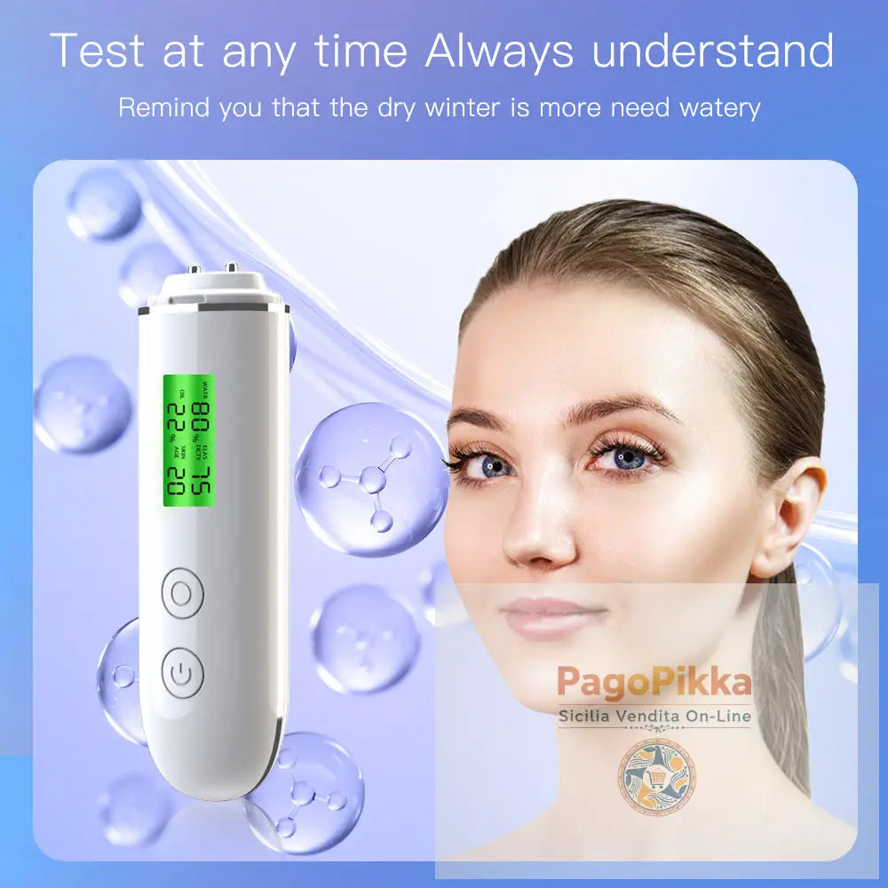 Test di idratazione cutanea USB analizzatore digitale per il rilevamento degli oli per la pelle inclusa penna
