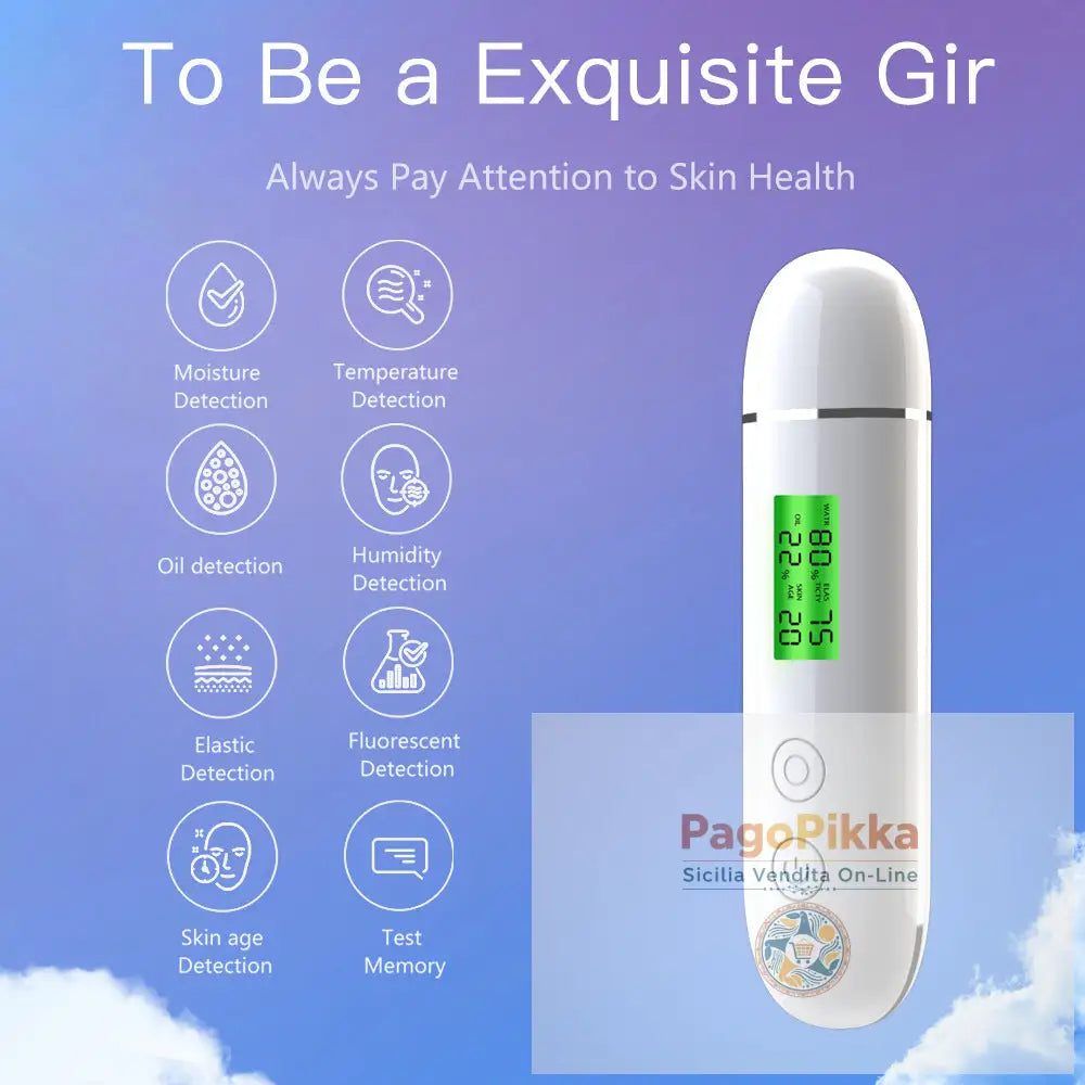 Test di idratazione cutanea USB analizzatore digitale per il rilevamento degli oli per la pelle inclusa penna