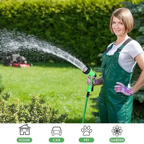Tubo flessibile per acqua da giardino espandibile espandibile con ugello spruzzatore 25 50 -- Expandable Flexible