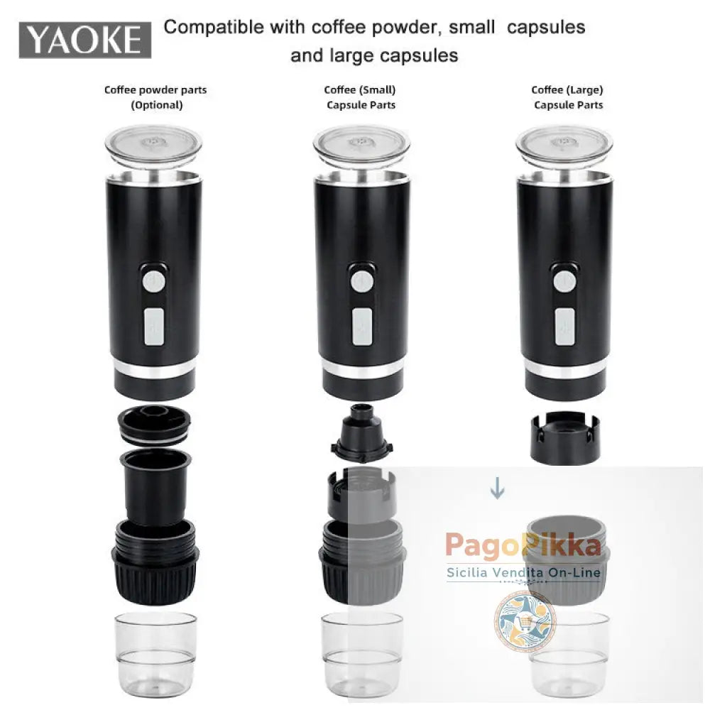 Yaoke portable fully automatic Italian espresso capsule coffee machine large and small capsule coffee powder universal